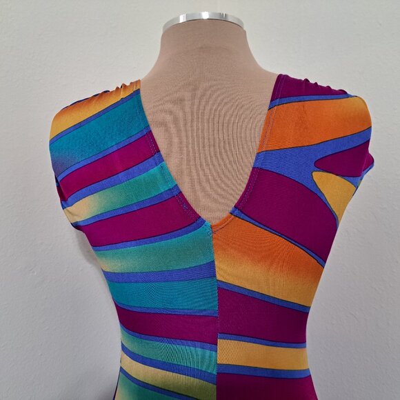 A'GACI Juniors Maxi Empire Waist Dress Multicolor Size XS Sleeveless - Picture 7 of 8